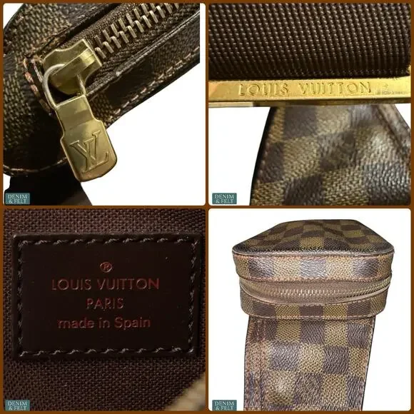 Louis Vuitton Damier Ebene Geronimos Sling Crossbody Belt Bag Brown Canvas Luxe